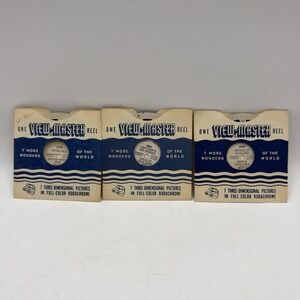 VTG Sawyer's View-Master Reel South Africa Zulu Victoria Falls Lot (3) 40's 50's